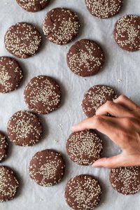 Chocolate tahini cookies