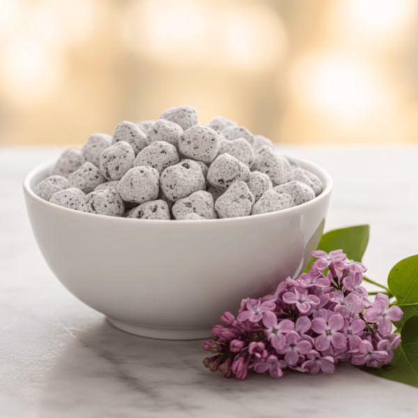 A bowl of Athonite Lilac incense.